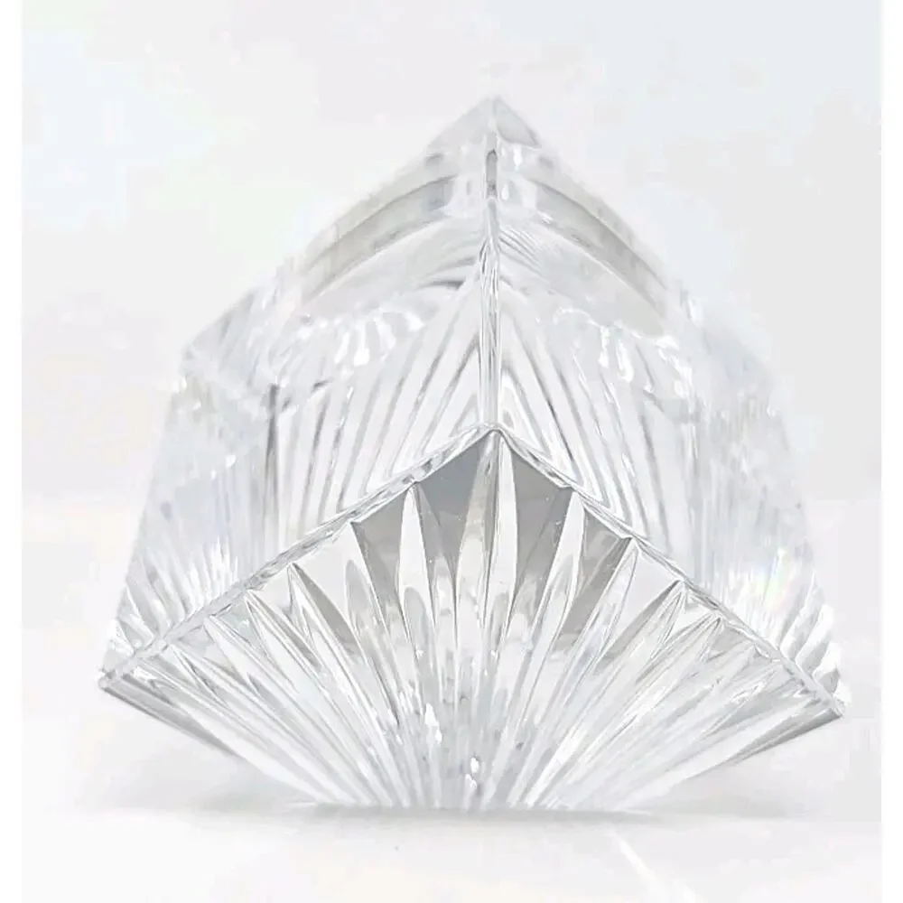 Vintage Waterford Crystal Desk Clock Meridian Cube Works PB205